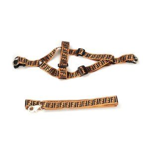 FF Luxuy Designer Harness and Leash set S/M fendi NWOT